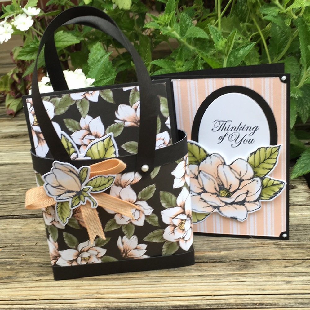 Hand Made Magnolia Paper Purse with 3 Cards